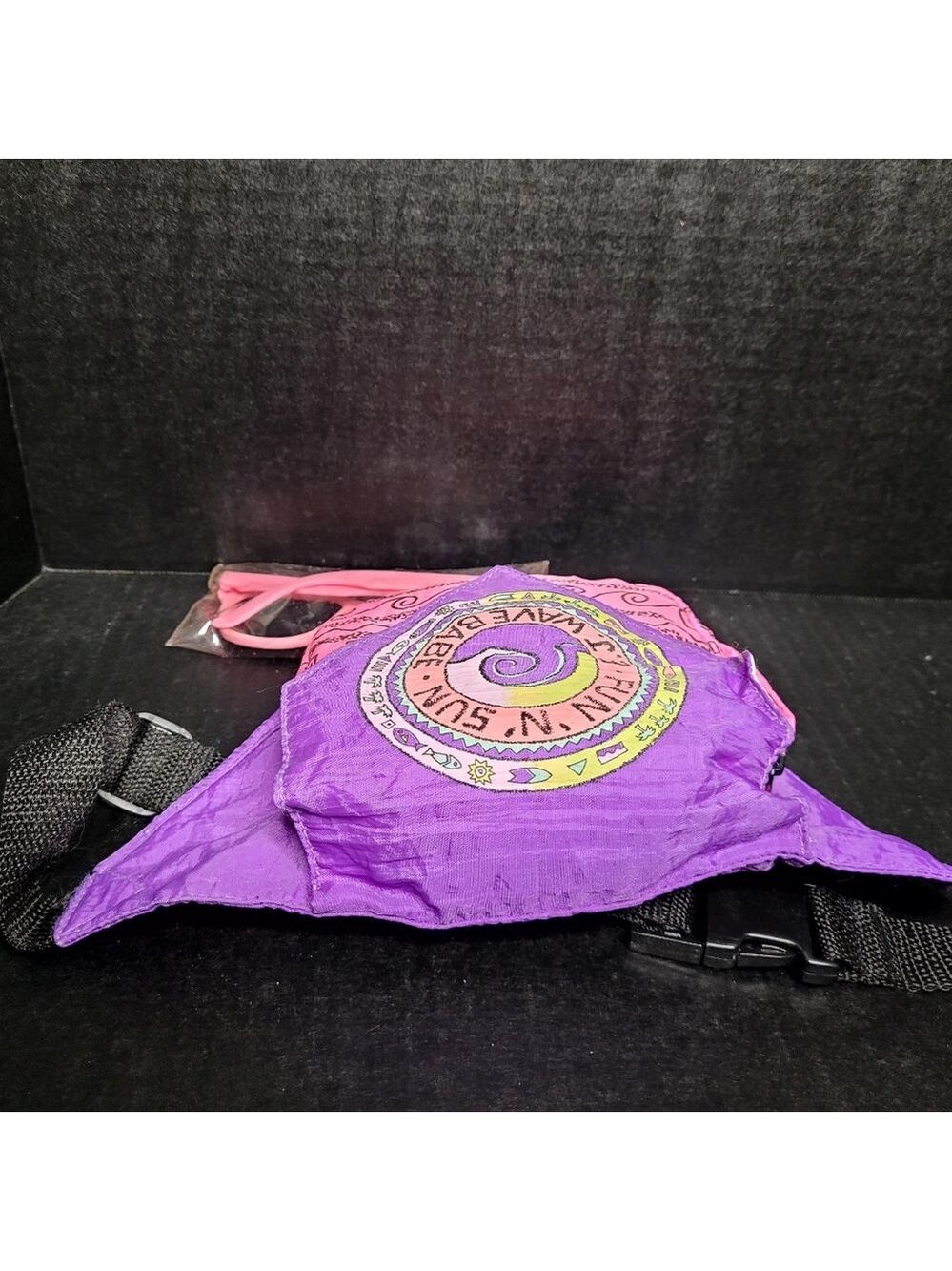 Vintage 1980's Childs Purple and Pink Fun 'N' Sun E.J. Wave Babe Bag - Picture 5 of 6